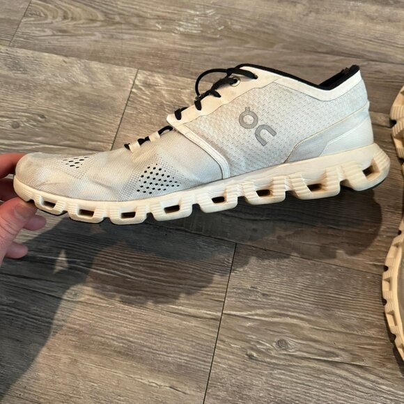 On Men's Cloud X 2.0 White Black Running Shoe - Size 12.5 - Picture 10 of 11